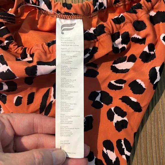 Fabletics NWT Noa Bandeau Top Hi Cut Bikini L - Picture 2 of 5